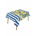 thumbnail image 2 of Blue Stripes Lemon Tablecloth Rectangle Table Cloth 60x84, Waterproof Tablecloth Outdoor Table Cloth, Spring Fruit Flowers Leaves Line Washable Table Cover for Kitchen Dinning Party, 2 of 8