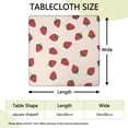 thumbnail image 2 of Red Strawberry Plants Fruit Light Pink Pattern Square Fitted Tablecloth with Elastic Edge,Square Table Cover,Washable Elastic Table Cover for Home Kitchen Party Decor 34"x34", 2 of 6