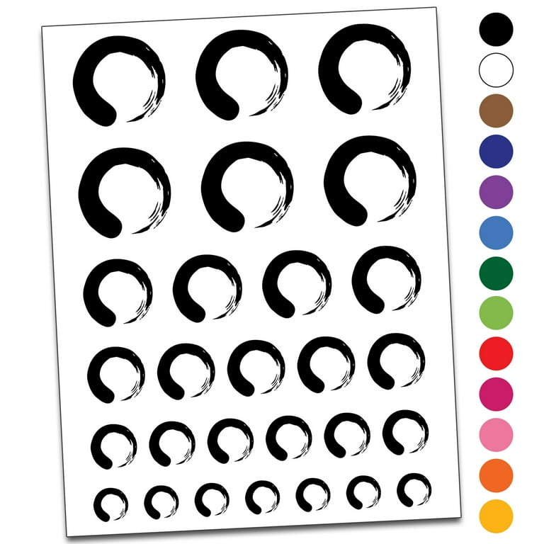 Enso Zen Buddhism Infinity Circle Water Resistant Temporary Tattoo