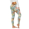 thumbnail image 2 of Gibobby Running Pantalones deportivos Yoga Medias con estampado huevos Pascua a la moda para mujer, mallas paraportivas Yoga con Control para mujer, mallas cintura alta（Azul， M), 2 of 5