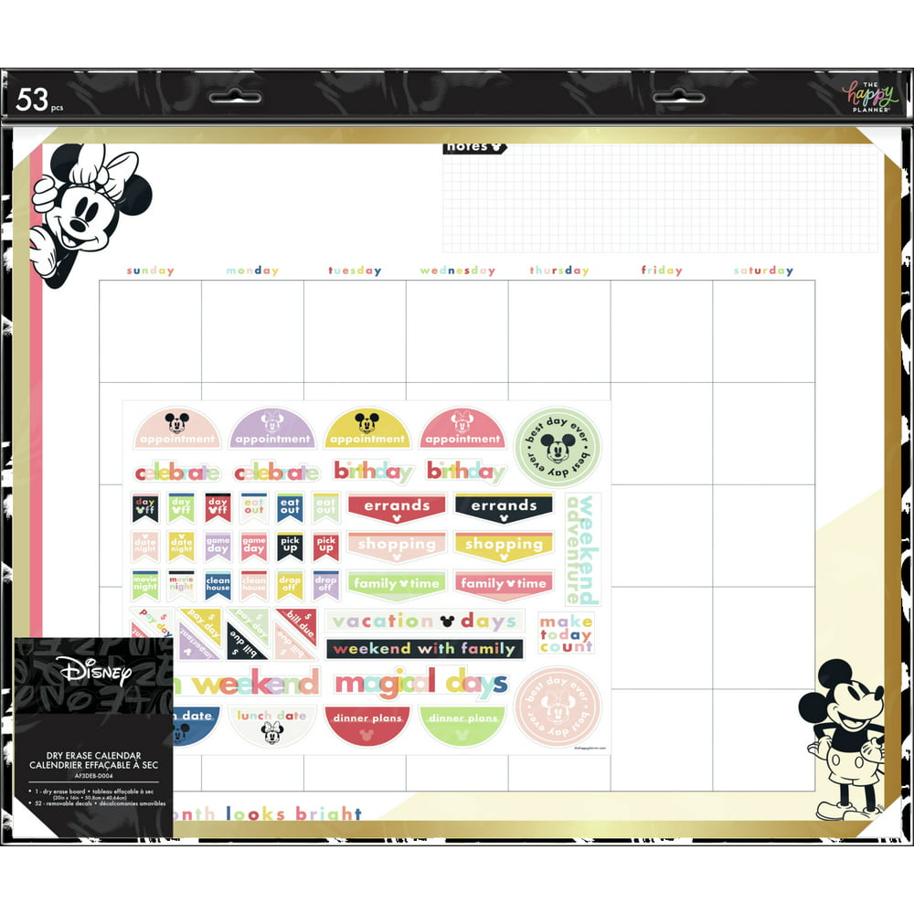The Happy Planner® Disney© Colorblock Mickey and Minnie Dry Erase Board