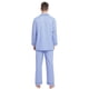thumbnail image 2 of GLOBAL Conjuntos de Pijamas de Algodón para Hombre, Ropa de Dormir de Manga Larga con Botones, Ropa de Dormir Cómoda, Conjunto de Pijama Suave Azul Cielo M, 2 of 6