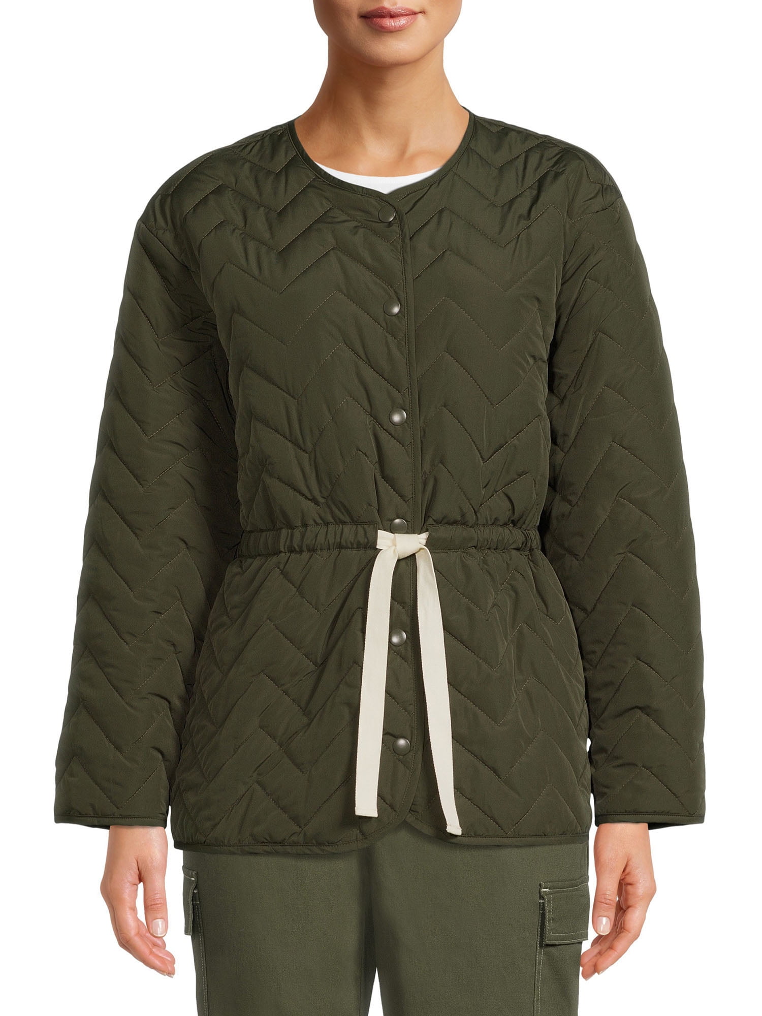 The Get Women's Drawstring Quilted Jacket