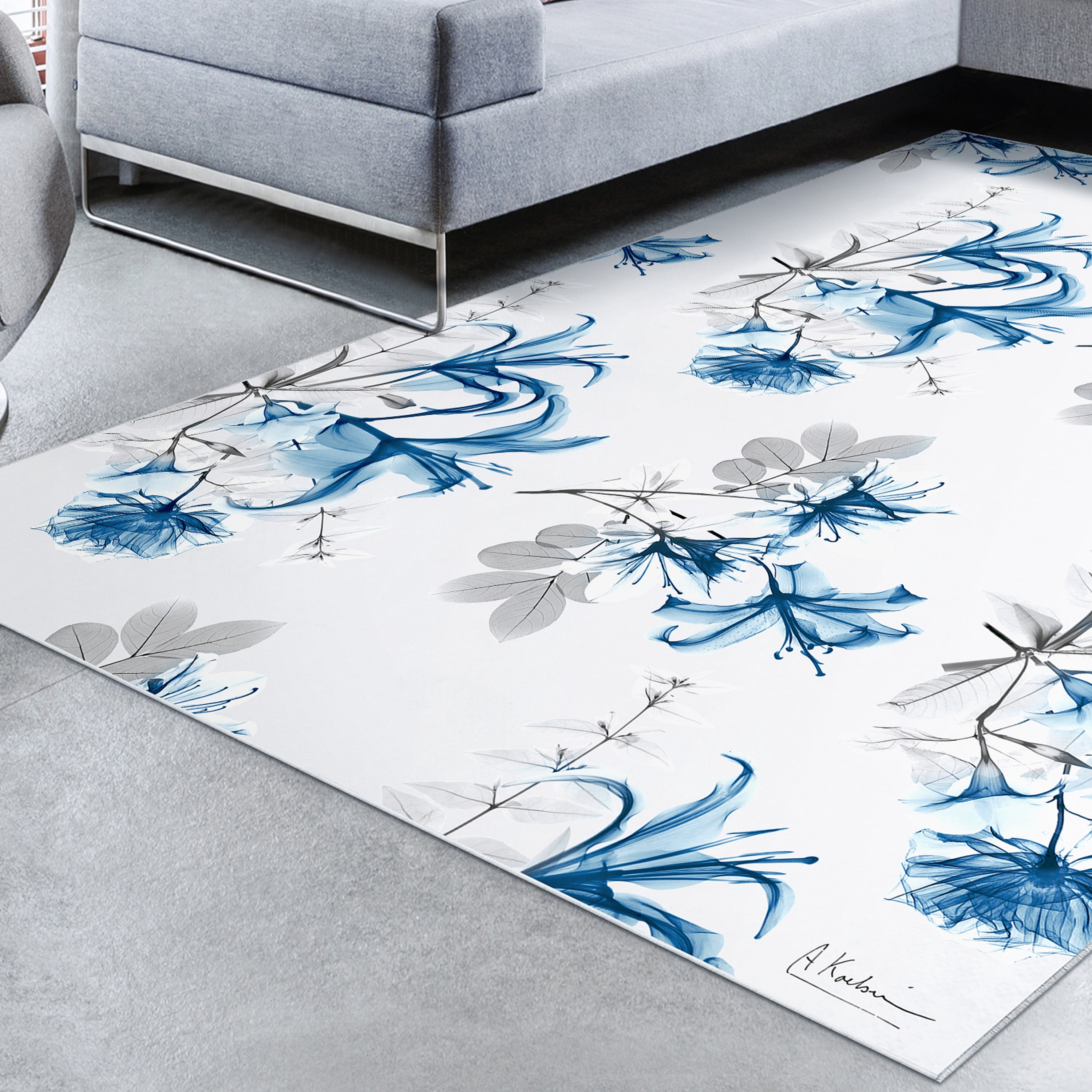 Beautiful Success I Washable Flowers Art Area Rug size 8'x10', Power-loomed, Heavenly Softness with Non-Slipping Backing