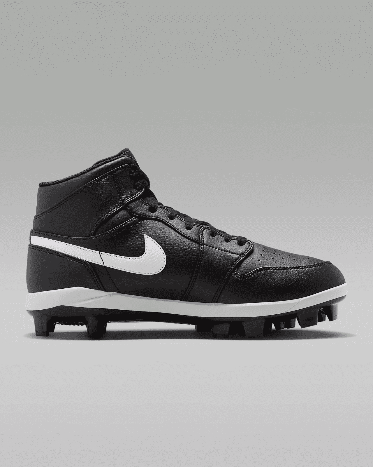 Nike Air Jordan 1 Retro MCS Baseball Cleats Black Molded AV5354-011 Men’s 11 Nike Air Jordan 1 Retro MCS AV5354-011 Mens Black Leather  main image 4