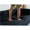 thumbnail image 6 of JERFIT Modular Floor Sofa Bed with Pillow, 2-Seater Convertible Sleeper Couch for Living Room & Bedroom, Black Corduroy Fabric, No Assembly Required, 6 of 9