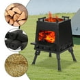 thumbnail image 6 of Carbon Steel Green Small Folding Heating Wood Stove For Outdoor Camping, 6 of 8