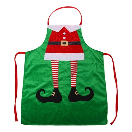 

Merry Christmas Flannel Women Apron Kitchen Restaurant Cooking Bib Aprons