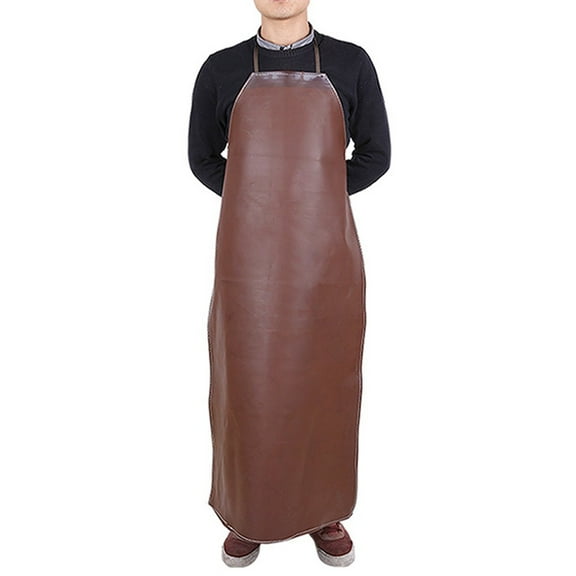 Leather apron waterproof and oil proof kitchen slaughterhouse barbecue 116*78cm