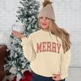 thumbnail image 4 of Women's Christmas Sequined Long Sleeve Shirt Christmas Sweater Patchwork Crew Neck Pullover Top, 4 of 8