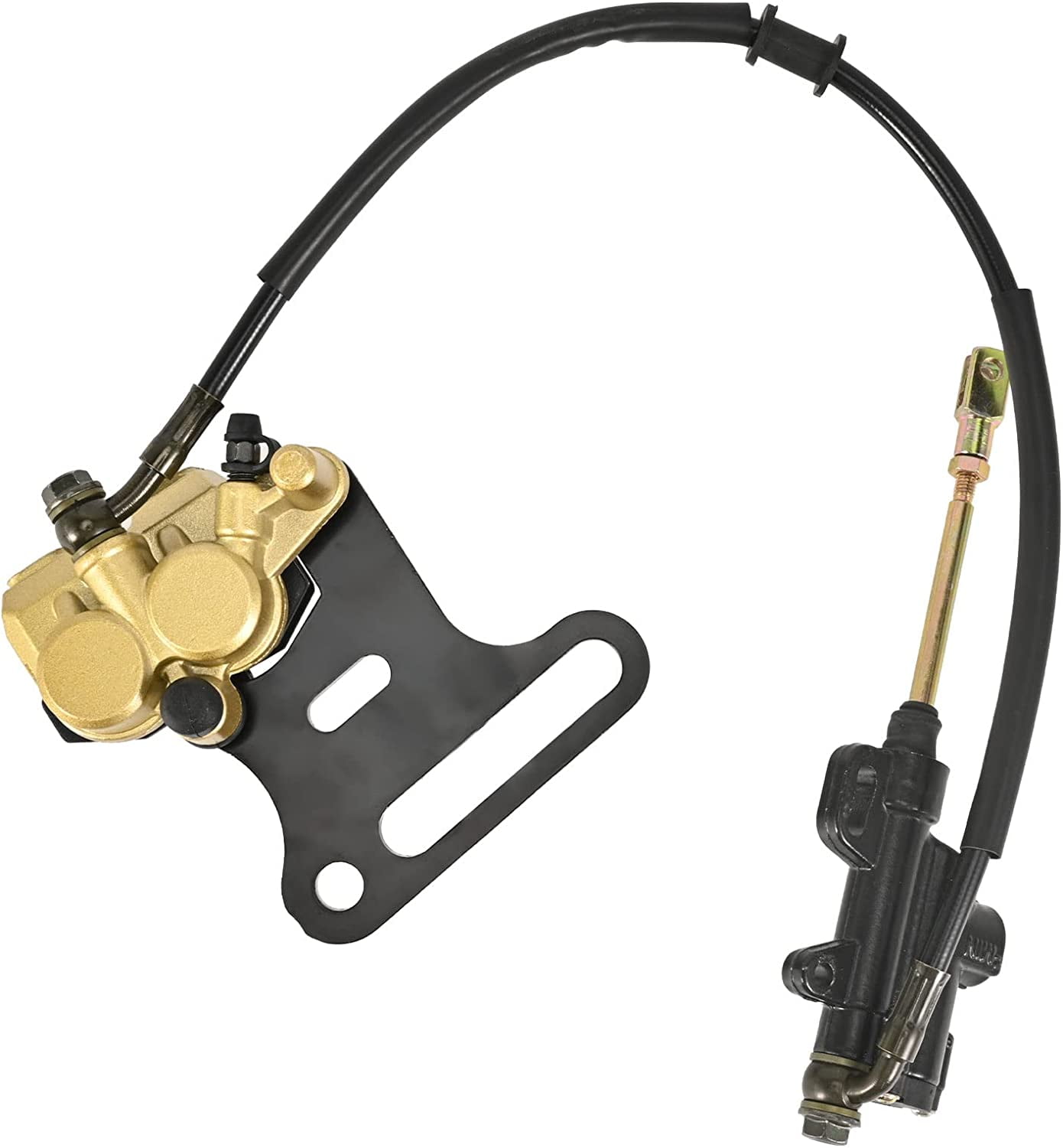 Trkimal Rear Brake Master Cylinder & Caliper Replacement for Chinese Dirt Pit Bike Baja SSR Apollo Taotao Roketa Sunl SSR 50cc 70cc 90cc 110ccc 125cc 200cc Fit 15mm Wheel Shaft(B Rear Master Cylinder)