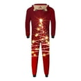 thumbnail image 6 of Odeerbi Christmas Onesie Pajamas for Family Holiday Sleep Jumpsuit Long Sleeve Family Christmas Pajamas Matching Sets Dad Printed Loungewear Jumpsuit Sleepwear Xmas PJs Set Red, 6 of 7
