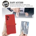 thumbnail image 2 of For Samsung Galaxy A32 4G Liquid Silicone Skin Feel Shockproof Phone Case with Card Slot, 2 of 5