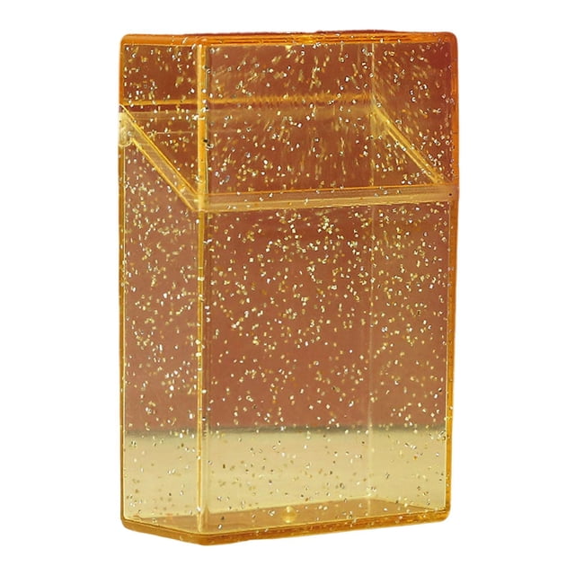 Caja, funda protectora portátil, contenedor ligero, funda con tapa gruesa para herramientas de humo, fumador para hombres Amarillo perfke Caso titular
