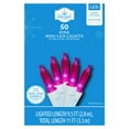 thumbnail image 5 of 50-Count Pink LED Mini Christmas Lights with White Wire, 11', Holiday Time, 5 of 6