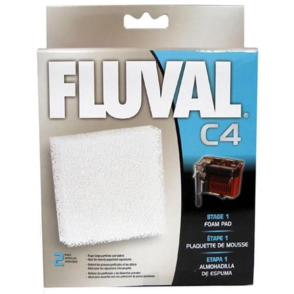 Fluval Power Filter Foam Pad Replacement - For C4 Power Filter (2 Pack)