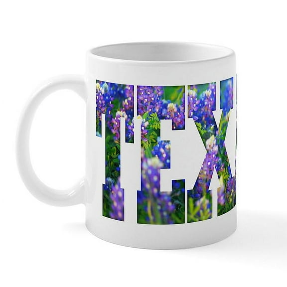 CafePress - Texas Bluebonnets Mug - 11 oz Ceramic Mug - Novelty Coffee Tea Cup