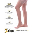 thumbnail image 5 of Allegro 20-30mmHg Essential 9 Sheer Support Open Toe Thigh High Hose (Black) Large, 5 of 7