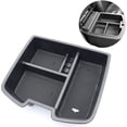 thumbnail image 3 of Center Console Organizer Compatible with Toyota, Insert ABS Black Materials Tray, Armrest Box Secondary Storage for Chevy Silverado, 3 of 7