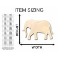 thumbnail image 2 of Unfinished Wood Elephant Shape - Animal - Wildlife - Craft - up to 46" DIY 16" / 1", 2 of 3