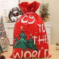 thumbnail image 3 of Bolsas de Regalo de Navidad Flanela Impresa Cordón Corbata Bolsa de Boca, 19.69x14.57In Gran Bolsa de Dulces para Niños para Regalos Y Decoración, 3 of 4