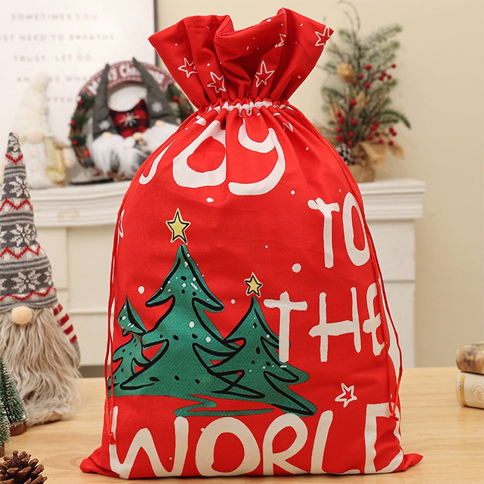 Large drawstring christmas gift bags hotsell