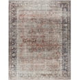 thumbnail image 2 of Hauteloom Kemer Machine Washable Area Rug for Living Room, Vintage Distressed Faded - Oriental Bohemian Floral Carpet - Pet Friendly - Terra Cotta, Brick Red, Dark Blue - 5'3" x 7', 2 of 19