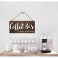 thumbnail image 5 of Wood Sign Coffee Bar Sign Rustic Wood Coffee Sign Wall Decor Wood Plaque Hanging Sign for Home Housewarming Coffee Bar Coffee Station 6x12inch, 5 of 5