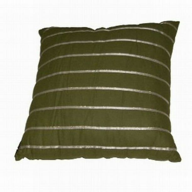 Allen Roth Green Ribbon Stripe Throw Pillow Accent Cushion Com - Allen And Roth Patio Pillows