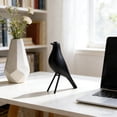 thumbnail image 3 of Black Dark-Colored Compact Bird Figurine Constructed From Synthetic Resin Suitable For Shelf Or Desk Adornment With Measurements Of 6.5X3.35X3.35 Inches, 3 of 7