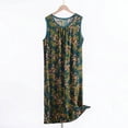 thumbnail image 4 of Birdeem Longues Chemises de Nuit pour Femmes Chemise de Nuit Sans Manches à Col Rond Imprimée Décontractée et Tendance pour Femmes, 4 of 12