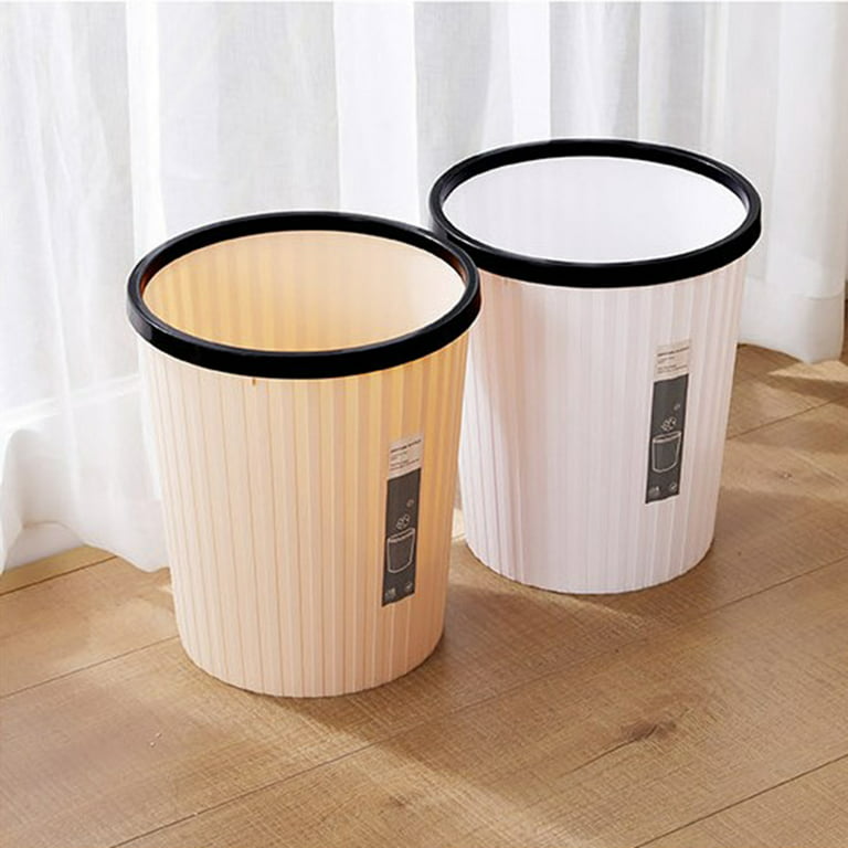 Transparent Trash Can Household Living Room Bedroom Kitchen Bathroom Large  Capacity Office with Pressure Ring Small Paper Basket