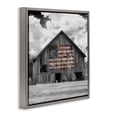 thumbnail image 3 of Stupell Industries Patriotic Rustic Barn Gray Framed Floater Canvas Wall Art design by Sophie 6, 18 x 18, 3 of 9