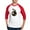Red/White, variant on CafePress - Santa Squirrel 8 Ball Baseball Jersey - Cotton Baseball Jersey, 3/4 Raglan Sleeve Shirt