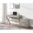 thumbnail image 2 of Wellington 2 Drawer Engineered Wood Cabinet in Gray, 2 of 11