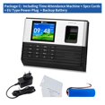 thumbnail image 4 of 2.8inch TCP/IP Wifi Biometric Fingerprint Time Attendance System Machine Employee Office Fingerprint USB Time Clock, 4 of 9