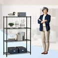 thumbnail image 6 of YRLLENSDAN Adjustable 4 Tier Wire Shelving Unit Rack, 36Lx14Wx54H Metal Bathroom Storage Shelves for Bedroom Heavy Duty Metal Shelves for Storage Kitchen Garage, 6 of 6