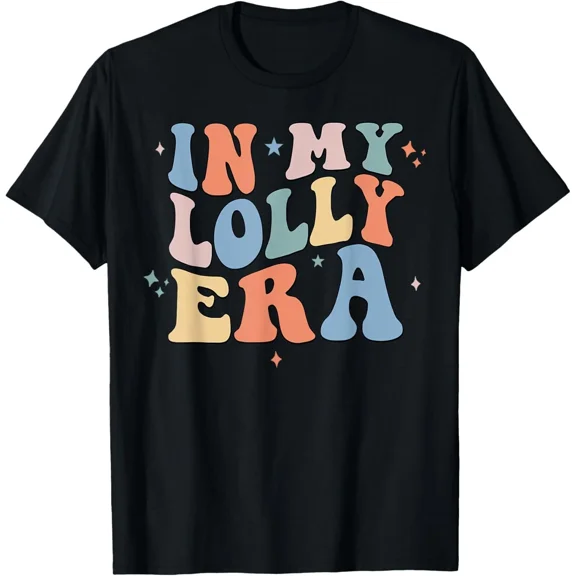 In My Lolly Era Retro Groovy Mother's Day T-Shirt Gift for Dad, Mom, Daughter, C