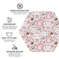 thumbnail image 4 of Pofeuu Cute Rabbit Print Leather Coasters Set of 6, Round Cups Mugs Mat Pad for Home Kitchen Heat Resistant Drink Coasters,Hexagon, 4 of 7