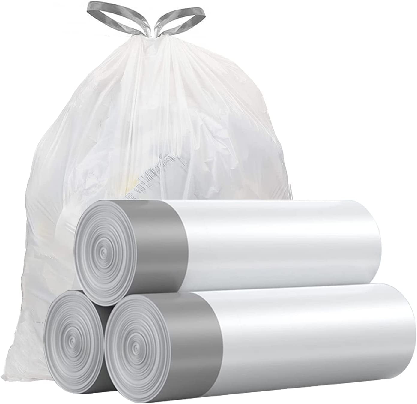 CHARMOUNT 4 Gallon Trash Bag - Unscented 4 Gallon Garbage Bags for  Bathroom, Kitchen, Bedroom, 105 Count (15 Liter) …