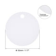 thumbnail image 2 of Uxcell 1.17 inch Round Plastic Tags Tear Proof Waterproof Price Tags with Tie 25 Pcs White, 2 of 5