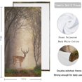 thumbnail image 2 of Dreamtimes Dreamy Misty Forest Fallow Deer Luxury Soft Fluffy Guest Set of 2 Hand Towels, Multipurpose for Bathroom, Hotel, Gym and Spa (14" x 28"), 2 of 5
