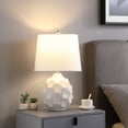 thumbnail image 4 of 21.75" In Coastal Seaside Cream, Taupe Trim Cascade Scallop Ceramic Table Lamp, 4 of 4