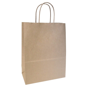 Download 10 X5 X13 100 Pcs Brown Kraft Paper Bag Shopping Bag With Handle Shopping Durable Reusable Merchandise Retail Bags Walmart Com Walmart Com