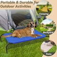 thumbnail image 6 of PHYEX Raised Dog Bed for Small Dogs, Breathable Dog Cot Bed for Summer, 33" L x 19" W x 7.5" H, Blue, 6 of 7
