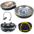 thumbnail image 1 of Martin MCS300 Propane Camping Stove - 20,000 BTU Folding Dual Stove with 2 Adjustable Burners, Piezo Ignition and Hose; Portable Cooking Gear for Backpacking, Camping and Hiking, 1 of 7