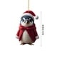 thumbnail image 3 of ShinYu Colgante de Acrílico con Forma de Pingüino de Navidad para Espejo Retrovisor de Coche, Decoración para Mochila, 3 of 4