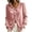 Pink, variant on VJGBEGW Women Velvet Peter Pan Collar Button Down Blouses Long Sleeve oft Velour Shirts Loose Fit Dressy Casual Tops Black L