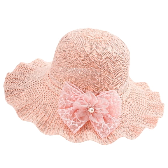 Women's Hat Wide Brim Sun UV Protection Hat Summer Sun Beach Cap Sun Hat Pink