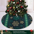 thumbnail image 6 of GZHJMY Christmas Tree Skirt Snowflake Xmas Tree Skirt Floor Door Round Mat Decorations for Holiday Party Home Christmas Day Ornaments, 35.4", 6 of 6